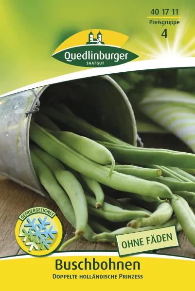 Quedlinburger Buschbohnen Doppelte holländische Prinzess - Gemüsesamen