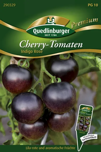 Quedlinburger Cherry-Tomate Indigo Rose - Gemüsesamen Quedlinburger Cherry-Tomate Indigo Rose - Gemüsesamen