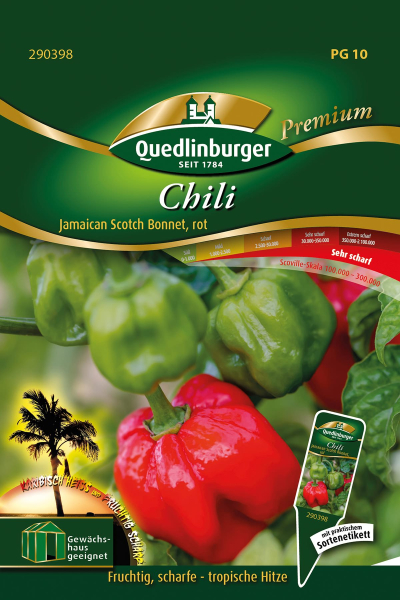 Quedlinburger Chili Jamaican Scotch Bonnet - Gemüsesamen