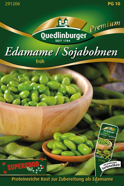 Quedlinburger Edamame Sojabohnen Frühe Sorte - Gemüsesamen