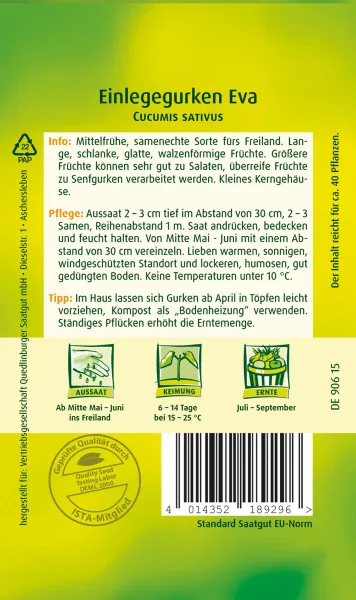 Quedlinburger Einlegegurken Eva - Gemüsesamen