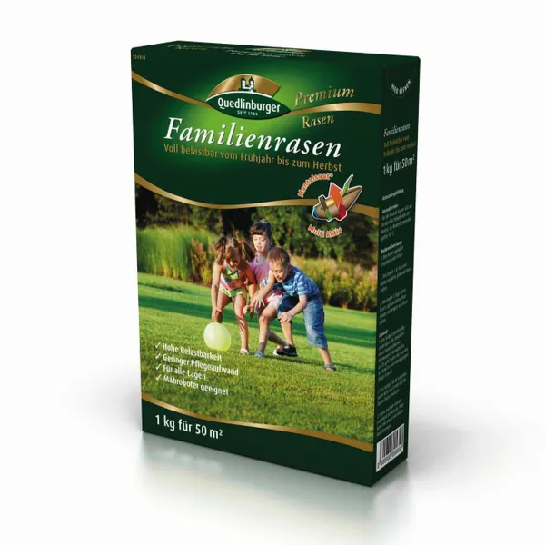 Quedlinburger Familienrasen Mantelsaat 1 kg - Rasensamen Quedlinburger Familienrasen Mantelsaat 1 kg - Rasensamen