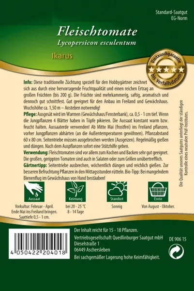 Quedlinburger Fleischtomate Ikarus - Gemüsesamen