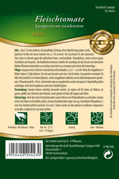 Quedlinburger Fleischtomate Pyros - Gemüsesamen