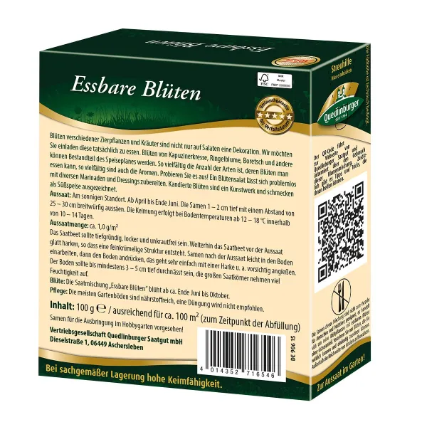 Quedlinburger FS Essbare Blüten Blumenmischung - Blumensamen