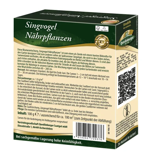 Quedlinburger FS Singvogel Nährpflanzen - Premium Blumensamen