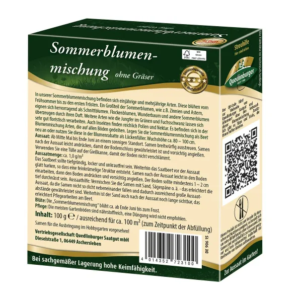 Quedlinburger FS Sommerblumenmischung ohne Gräser - Blumensamen