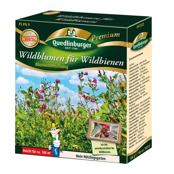 Quedlinburger FS Wildblumen für Wildbienen ohne Gräser - Blumensamen