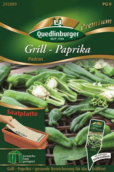 Quedlinburger Grill-Paprika Padron Saatplatte - Gemüsesamen Quedlinburger Grill-Paprika Padron Saatplatte - Gemüsesamen