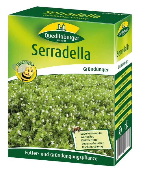 Quedlinburger Gründünger Serradella Ornithopus für ca. 90 m² 350 g - Faltschachtel Quedlinburger Gründünger Serradella Ornithopus für ca. 90 m² 350 g - Faltschachtel