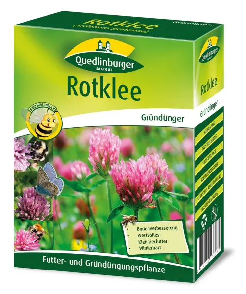 Quedlinburger Gründüngung Rotklee 500 g - Faltschachtel