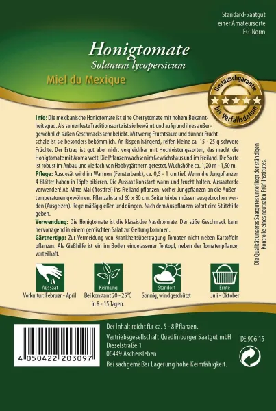 Quedlinburger Honigtomate Miel du Mexique - Gemüsesamen