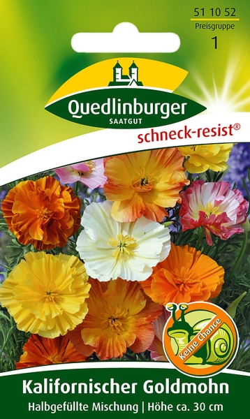 Quedlinburger Kalifornischer Goldmohn Halbgefüllte Mischung - Blumensamen