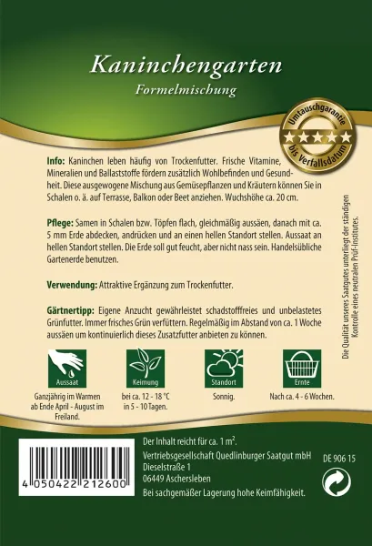 Quedlinburger Kaninchengarten - Blumensamen