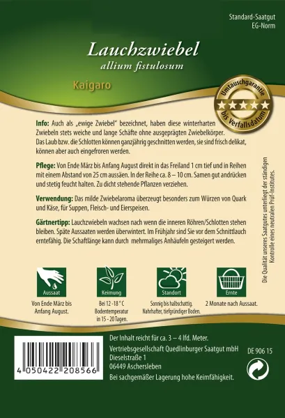 Quedlinburger Lauchzwiebel Kaigaro - Premium Gemüsesamen