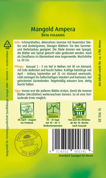 Quedlinburger Mangold Ampera - Gemüsesamen