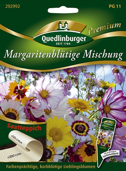 Quedlinburger Margeritenblütige Mischung Saatteppich - Premium Blumensamen