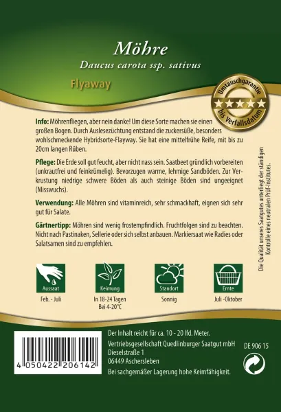 Quedlinburger Möhre Flyaway - Gemüsesamen