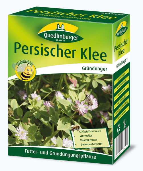 Quedlinburger Gründünger Persischer Klee Trifolium für ca. 100 m² 500 g - Faltschachtel