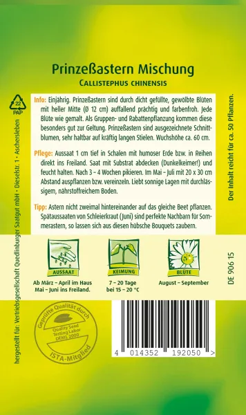 Quedlinburger Prinzeßastern Mischung - Blumensamen