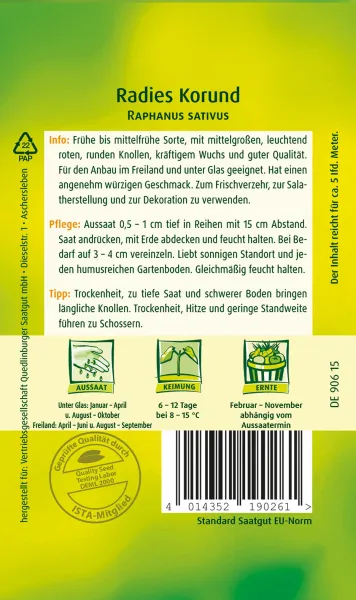 Quedlinburger Radies Korund - Gemüsesamen
