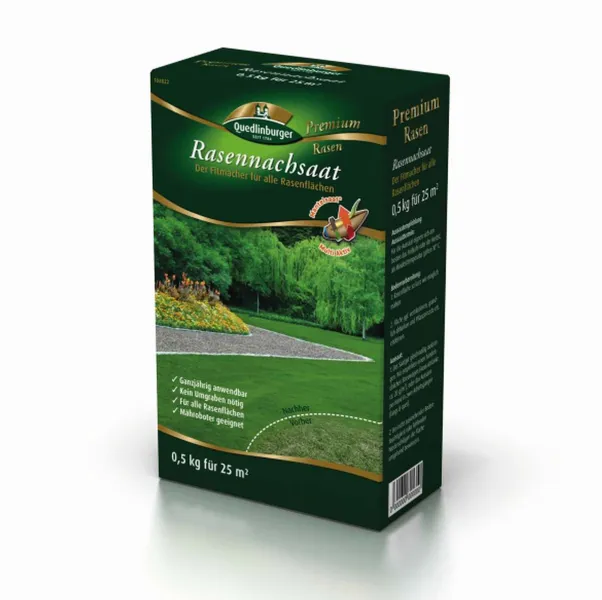 Quedlinburger Rasennachsaat Mantelsaat 0,5 kg - Rasensamen Quedlinburger Rasennachsaat Mantelsaat 0,5 kg - Rasensamen