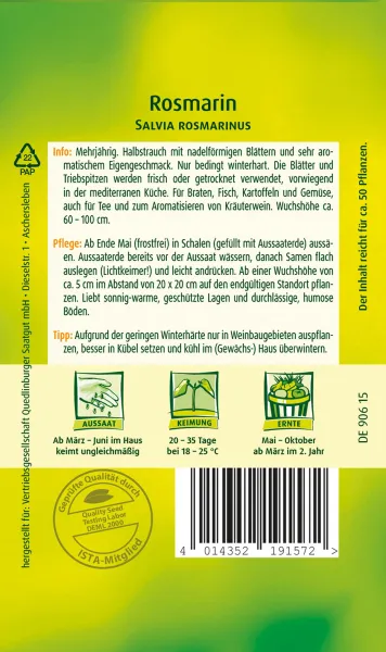 Quedlinburger Rosmarin Mehrjährig - Kräutersamen