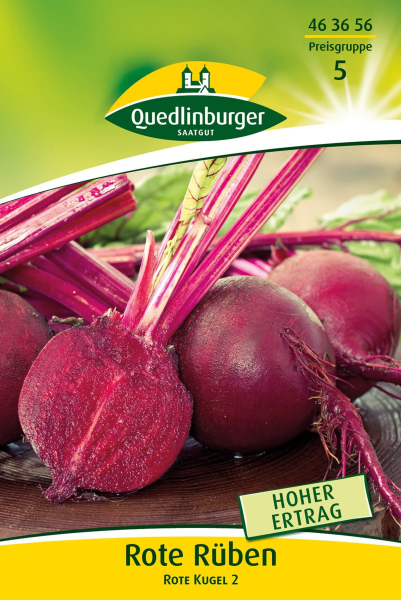 Quedlinburger Rote Rüben Rote Kugel 2 GP 30 - Gemüsesamen