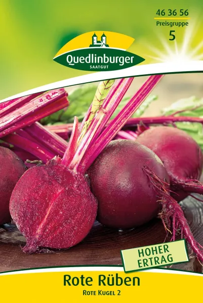 Quedlinburger Rote Rüben Rote Kugel 2 GP 30 - Gemüsesamen
