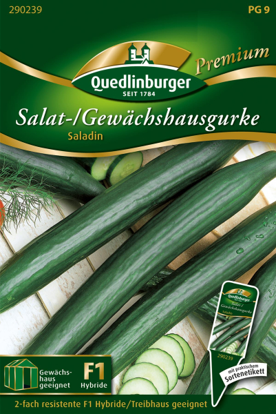 Quedlinburger Salat-/ Gewächshausgurke Saladin - Gemüsesamen