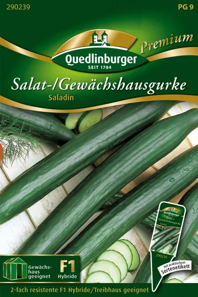 Quedlinburger Salat-/ Gewächshausgurke Saladin - Gemüsesamen