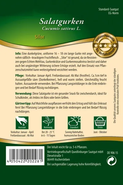 Quedlinburger Salatgurken Silor - Gemüsesamen