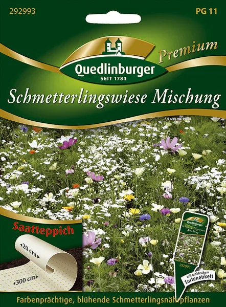Quedlinburger Schmetterlingswiese Mischung Saatteppich - Blumensamen Quedlinburger Schmetterlingswiese Mischung Saatteppich - Blumensamen