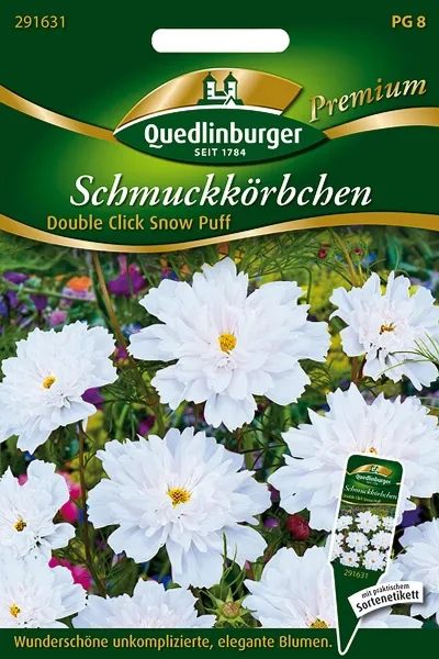 Quedlinburger Schmuckkörbchen Double Click Snow Puff - Blumensamen
