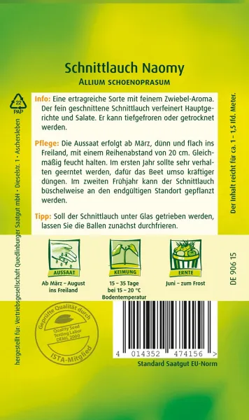Quedlinburger Schnittlauch Naomy - Kräutersamen
