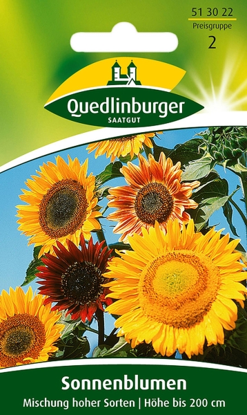 Quedlinburger Sonnenblumen Mischung hoher Sorten - Blumensamen