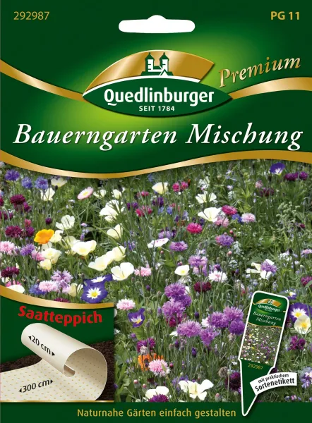 Quedlinburger Bauerngarten Mischung Saatteppich - Blumensamen