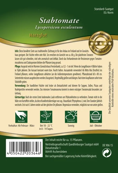 Quedlinburger Stabtomate Harzglut - Gemüsesamen