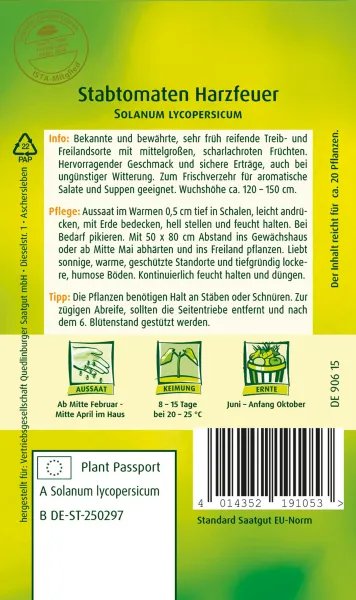 Quedlinburger Stabtomaten Harzfeuer - Gemüsesamen