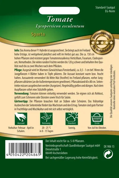 Quedlinburger Tomate Sparta - Gemüsesamen