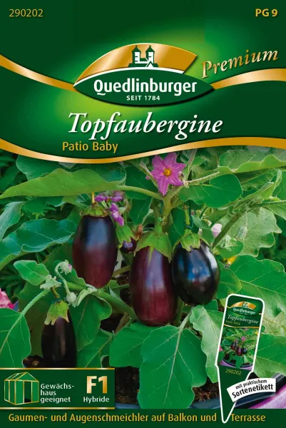 Quedlinburger Topfaubergine Patio Baby - Gemüsesamen Quedlinburger Topfaubergine Patio Baby - Gemüsesamen
