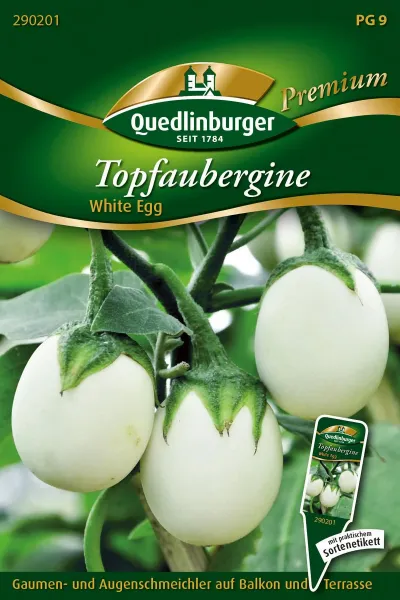 Quedlinburger Topfaubergine White Egg - Gemüsesamen