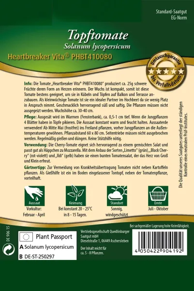 Quedlinburger Topftomate Heartbreaker Vita - Gemüsesamen