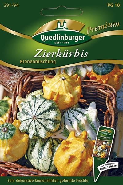Quedlinburger Zierkürbis Kronenmischung - Blumensamen
