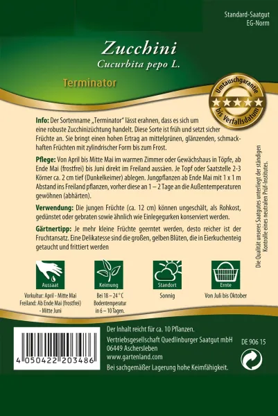 Quedlinburger Zucchini Terminator - Gemüsesamen