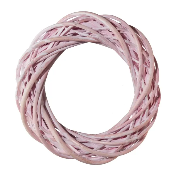 Rattan Kranz Rosa washed Ø 25 cm
