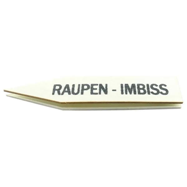 Riffelmacher 3 Pflanzenstecker Keine Ahnung - Durstig - Raupen Imbiss 15 x 3 cm