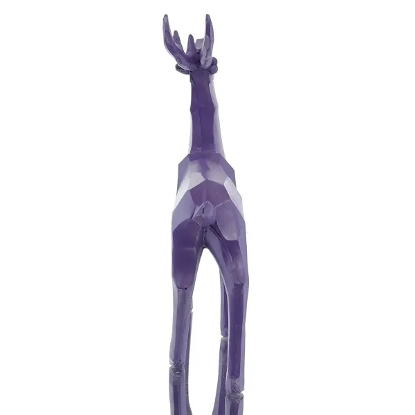 Riffelmacher Weihnachtsdeko Designer-Hirsch Lila futuristisch 18 x 25,5 cm - Polyresin