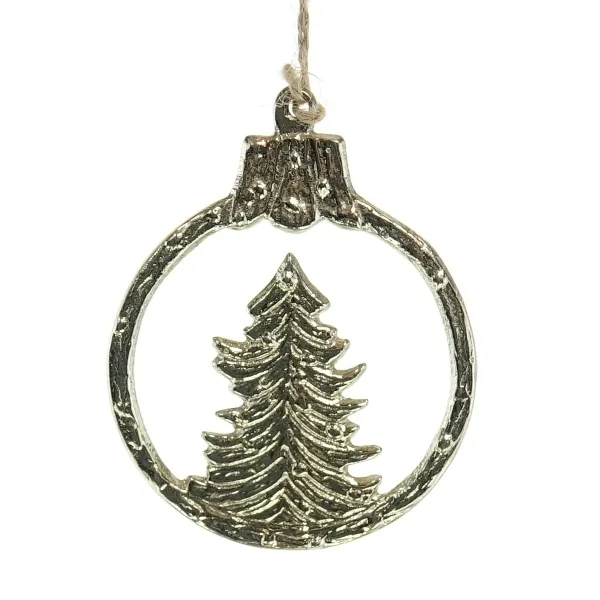 Riffelmacher Weihnachts- Reliefanhänger Goldfarben 3 Motive je 7 x 9 cm - Aluminium