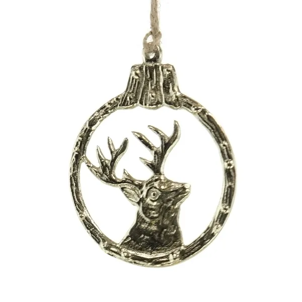 Riffelmacher Weihnachts- Reliefanhänger Goldfarben 3 Motive je 7 x 9 cm - Aluminium